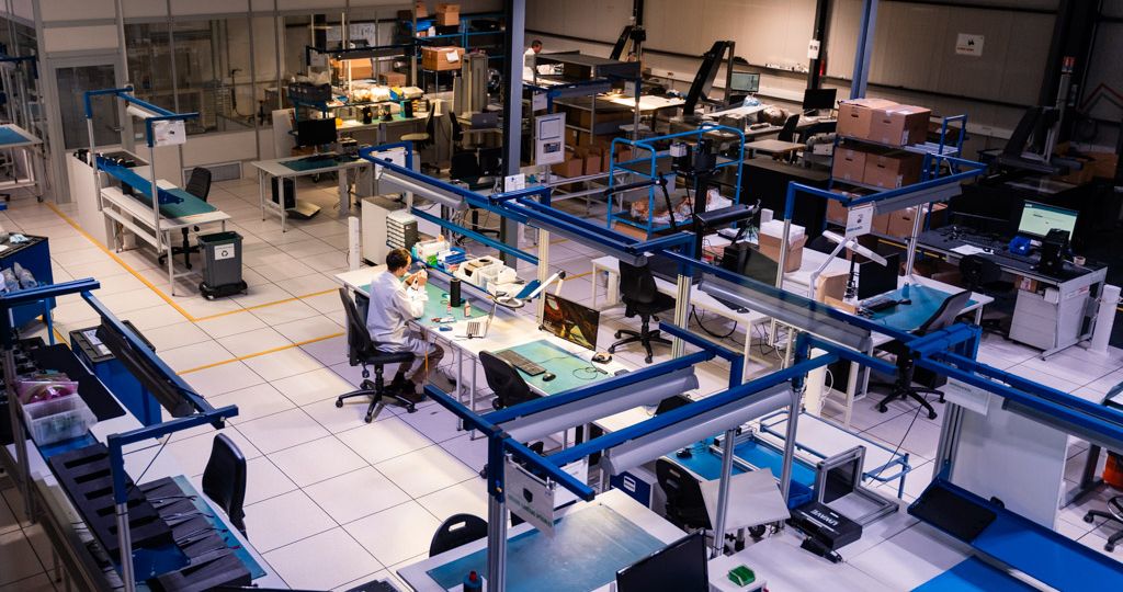 Usine de production vue d'en haut