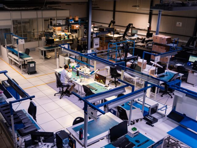 Usine de production vue d'en haut