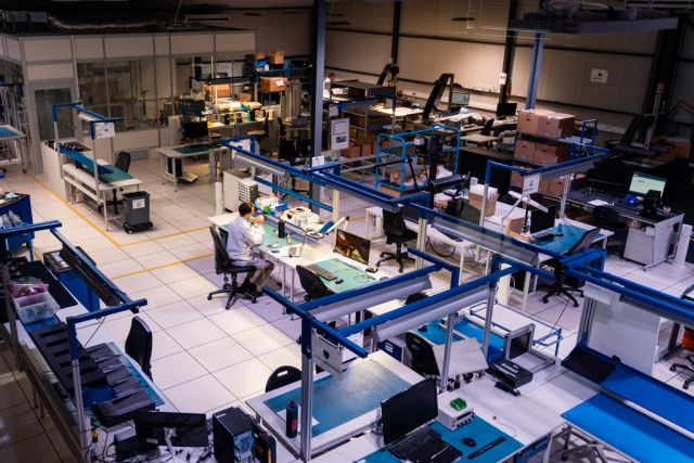 Usine de production vue d'en haut